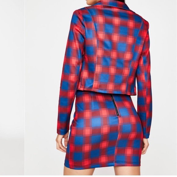 NWOT Love Plaid Action Mini Skirt - Picture 5 of 6